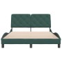 Estructura cama con cabecero terciopelo verde oscuro 120x200 cm de vidaXL, Camas y somieres - Ref: Foro24-3207914, Precio: 19...