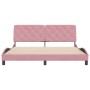 Estructura de cama con cabecero de terciopelo rosa 180x200 cm de vidaXL, Camas y somieres - Ref: Foro24-3207940, Precio: 245,...