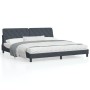 Estructura cama con cabecero terciopelo gris oscuro 200x200 cm de vidaXL, Camas y somieres - Ref: Foro24-3207942, Precio: 235...