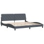 Estructura cama con cabecero terciopelo gris oscuro 200x200 cm de vidaXL, Camas y somieres - Ref: Foro24-3207942, Precio: 235...