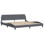 Estructura cama con cabecero terciopelo gris oscuro 200x200 cm de vidaXL, Camas y somieres - Ref: Foro24-3207942, Precio: 235...