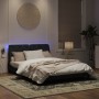 Estructura de cama con luces LED terciopelo negro 160x200 cm de vidaXL, Camas y somieres - Ref: Foro24-3213863, Precio: 241,2...