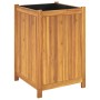 Planter with solid acacia wood lining 50x50x75 cm by vidaXL, Pots and planters - Ref: Foro24-366444, Price: 102,66 €, Discoun...