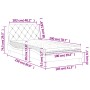 Bed with pink velvet mattress 100x200 cm by vidaXL, Beds and slatted bases - Ref: Foro24-3208645, Price: 305,99 €, Discount: %