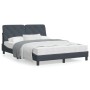 Cama con colchón terciopelo gris oscuro 140x190 cm de vidaXL, Camas y somieres - Ref: Foro24-3208653, Precio: 374,86 €, Descu...