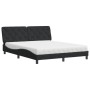 Cama con colchón terciopelo negro 160x200 cm de vidaXL, Camas y somieres - Ref: Foro24-3208666, Precio: 510,85 €, Descuento: %