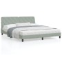 Cama con colchón terciopelo gris claro 180x200 cm de vidaXL, Camas y somieres - Ref: Foro24-3208670, Precio: 470,36 €, Descue...