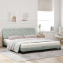 Cama con colchón terciopelo gris claro 180x200 cm de vidaXL, Camas y somieres - Ref: Foro24-3208670, Precio: 470,36 €, Descue...