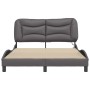 Estructura cama con luces LED cuero sintético gris 140x190 cm de vidaXL, Camas y somieres - Ref: Foro24-3213930, Precio: 239,...