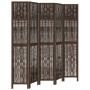 Dark brown paulownia wood 5-panel separator screen by vidaXL, Room dividers - Ref: Foro24-358663, Price: 117,78 €, Discount: %