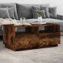 Coffee table with LED lights smoked oak 90x49x40 cm by vidaXL, Coffee table - Ref: Foro24-839837, Price: 108,03 €, Discount: %