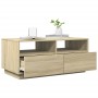 Mesa de centro con luces LED roble Sonoma 90x49x40 cm de vidaXL, Mesas de centro - Ref: Foro24-839835, Precio: 108,99 €, Desc...