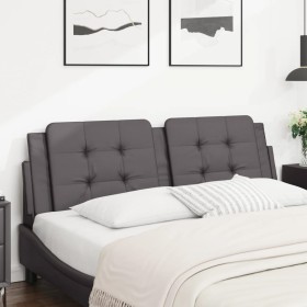 Gray synthetic leather padded bed headboard 160 cm by vidaXL, Headboards and footboards - Ref: Foro24-374869, Price: 42,99 €,...