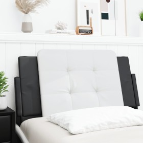 Padded headboard synthetic leather white black 100 cm by vidaXL, Headboards and footboards - Ref: Foro24-374848, Price: 31,99...