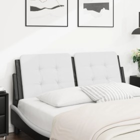 Black white synthetic leather padded bed headboard 120 cm by vidaXL, Headboards and footboards - Ref: Foro24-374855, Price: 3...