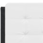 Cabecero de cama acolchado cuero sintético blanco negro 120 cm de vidaXL, Cabeceros y pies de cama - Ref: Foro24-374855, Prec...