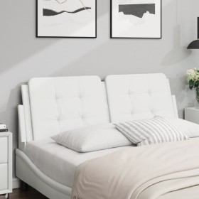 White synthetic leather padded bed headboard 140 cm by vidaXL, Headboards and footboards - Ref: Foro24-374860, Price: 41,56 €...