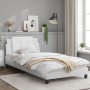 Bed frame with LED lights white synthetic leather 100x200 cm by vidaXL, Beds and slatted bases - Ref: Foro24-3214090, Price: ...