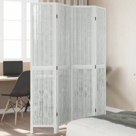 White Paulownia solid wood 4-panel dividing screen by vidaXL, Room dividers - Ref: Foro24-358675, Price: 94,99 €, Discount: %