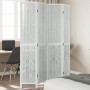 White Paulownia solid wood 4-panel dividing screen by vidaXL, Room dividers - Ref: Foro24-358675, Price: 111,89 €, Discount: %