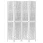 White Paulownia solid wood 4-panel dividing screen by vidaXL, Room dividers - Ref: Foro24-358675, Price: 111,89 €, Discount: %