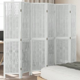 White Paulownia solid wood 6-panel dividing screen by vidaXL, Room dividers - Ref: Foro24-358682, Price: 159,99 €, Discount: %