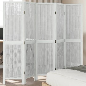 White Paulownia solid wood 5-panel dividing screen by vidaXL, Room dividers - Ref: Foro24-358677, Price: 116,99 €, Discount: %