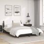 Bed frame with LED synthetic leather black white 120x200 cm by vidaXL, Beds and slatted bases - Ref: Foro24-3214101, Price: 1...