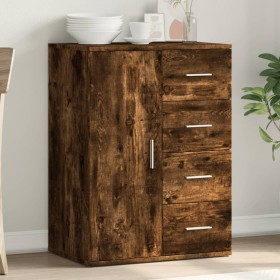 Smoked oak engineered wood sideboard 59x39x80 cm by vidaXL, Sideboards - Ref: Foro24-840538, Price: 95,99 €, Discount: %