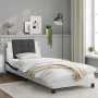 Black white synthetic leather headboard bed frame 90x200 cm by vidaXL, Beds and slatted bases - Ref: Foro24-3208162, Price: 1...