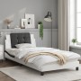 Bed frame with black and white synthetic leather headboard by vidaXL, Beds and slatted bases - Ref: Foro24-3208169, Price: 14...