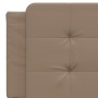 Cappuccino synthetic leather headboard bed frame 160x200cm by vidaXL, Beds and slatted bases - Ref: Foro24-3208195, Price: 21...