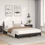 Bed with black and white synthetic leather mattress 140x200 cm by vidaXL, Beds and slatted bases - Ref: Foro24-3208871, Price...