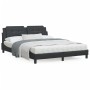 Cama con colchón cuero sintético negro 160x200 cm de vidaXL, Camas y somieres - Ref: Foro24-3208873, Precio: 456,57 €, Descue...