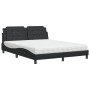 Bed with black synthetic leather mattress 160x200 cm by vidaXL, Beds and slatted bases - Ref: Foro24-3208873, Price: 416,53 €...