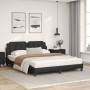 Bed with black synthetic leather mattress 160x200 cm by vidaXL, Beds and slatted bases - Ref: Foro24-3208873, Price: 416,53 €...