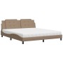 Cama con colchón cuero sintético capuchino 180x200 cm de vidaXL, Camas y somieres - Ref: Foro24-3208884, Precio: 448,33 €, De...