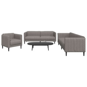 3-teilige Sofagarnitur aus taupegrauem Stoff von vidaXL, Sofas - Ref: Foro24-3209234, Preis: 705,99 €, Rabatt: %