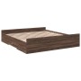 Cama con cajones madera ingeniería marrón roble 180x200 cm de vidaXL, Camas y somieres - Ref: Foro24-3280278, Precio: 170,57 ...