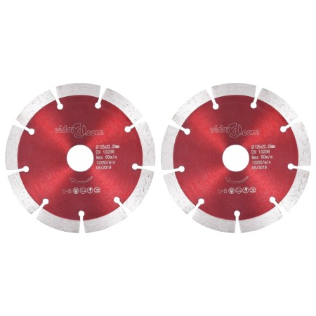 Diamond cutting discs 2 units steel 125 mm by vidaXL, Saw blades - Ref: Foro24-143237, Price: 15,57 €, Discount: %