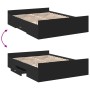 Cama con cajones madera de ingeniería negro 120x190 cm de vidaXL, Camas y somieres - Ref: Foro24-3280322, Precio: 146,48 €, D...