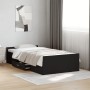 Cama con cajones madera de ingeniería negro 90x190 cm de vidaXL, Camas y somieres - Ref: Foro24-3280343, Precio: 126,08 €, De...