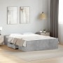 Concrete gray engineered wood bed with drawers 120x200 cm by vidaXL, Beds and slatted bases - Ref: Foro24-3280303, Price: 171...