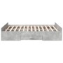 Concrete gray engineered wood bed with drawers 120x200 cm by vidaXL, Beds and slatted bases - Ref: Foro24-3280303, Price: 171...