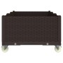 Brown PP planter with wheels 150x80x54 cm by vidaXL, Pots and planters - Ref: Foro24-367998, Price: 204,66 €, Discount: %