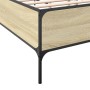 Estructura cama madera ingeniería metal roble Sonoma 200x200 cm de vidaXL, Camas y somieres - Ref: Foro24-3279778, Precio: 14...