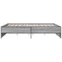 Estructura cama madera ingeniería metal gris Sonoma 160x200 cm de vidaXL, Camas y somieres - Ref: Foro24-3279880, Precio: 143...