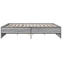 Estructura cama madera ingeniería metal gris Sonoma 180x200 cm de vidaXL, Camas y somieres - Ref: Foro24-3279875, Precio: 151...