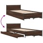 Cama con cajones madera de ingeniería marrón roble 100x200 cm de vidaXL, Camas y somieres - Ref: Foro24-3279966, Precio: 152,...