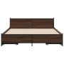 Oak brown engineered wood bed with drawers 135x190 cm by vidaXL, Beds and slatted bases - Ref: Foro24-3279951, Price: 172,82 ...